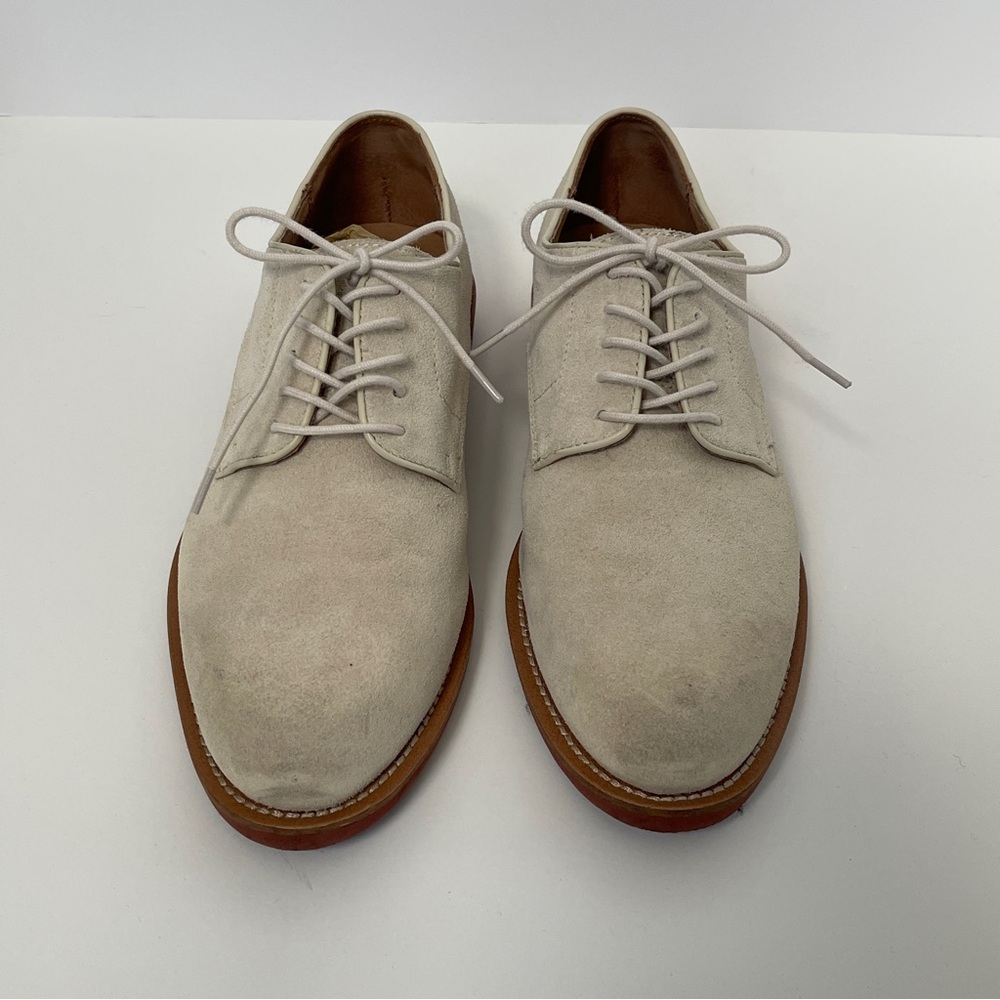 J. Crew White Suede Oxfords
